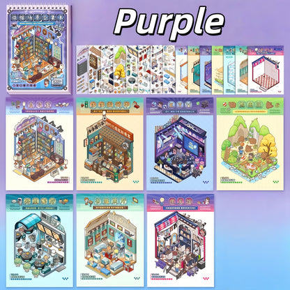 Cartoon Cottage 3D Sticker Book