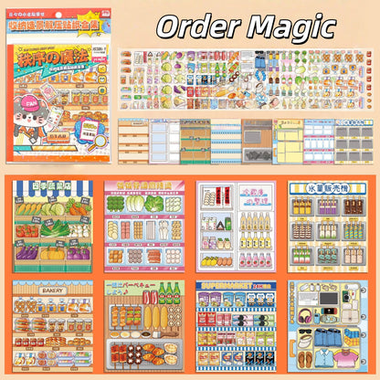 Food Shop 3D Sticker Book