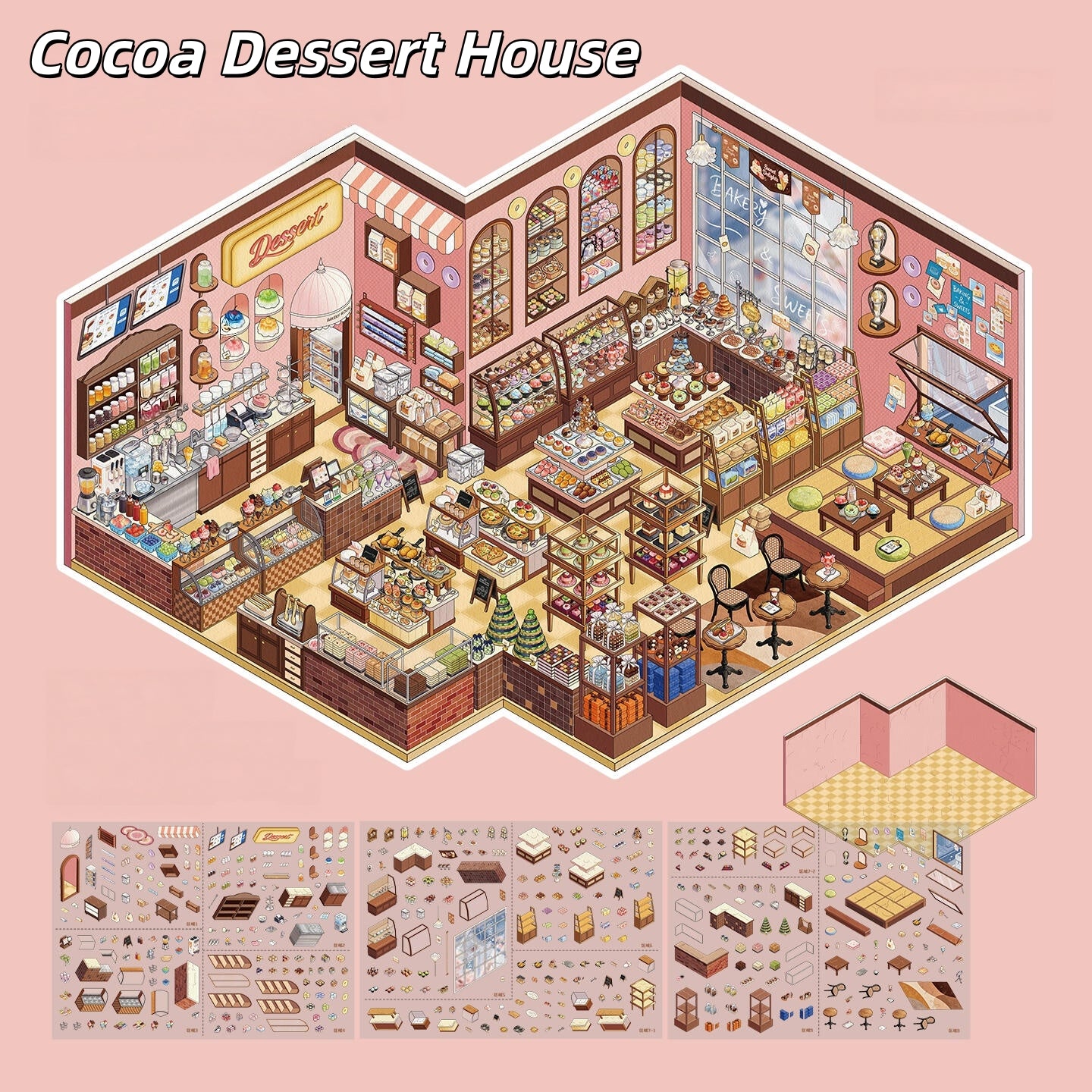 Bitter-Sweet Afternoon 3D Sticker | 2 Cute Miniature Scenes