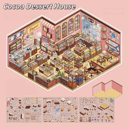 Bitter-Sweet Afternoon 3D Sticker | 2 Cute Miniature Scenes