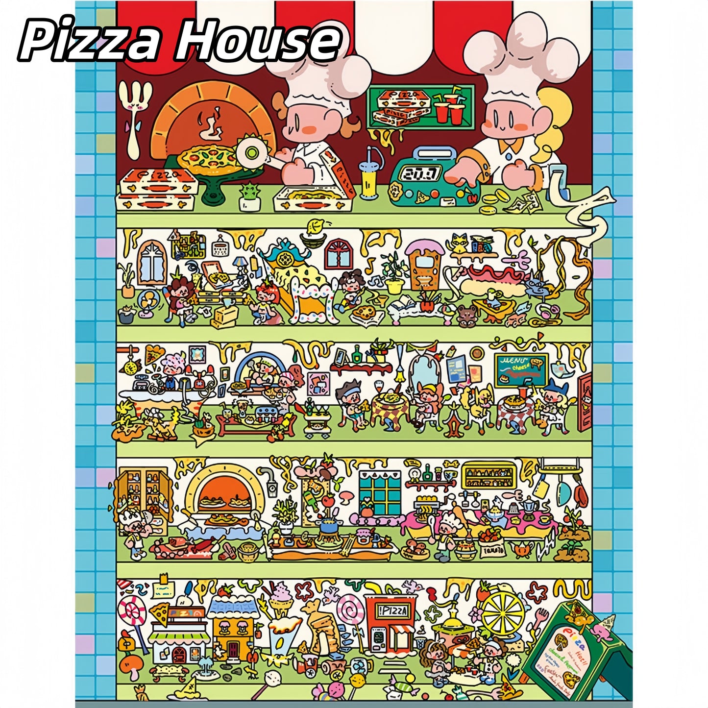 Stops Along the Way 3D Sticker | 4 Cute Miniature Scenes