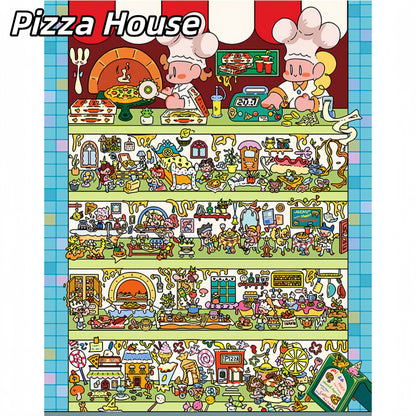Stops Along the Way 3D Sticker | 4 Cute Miniature Scenes