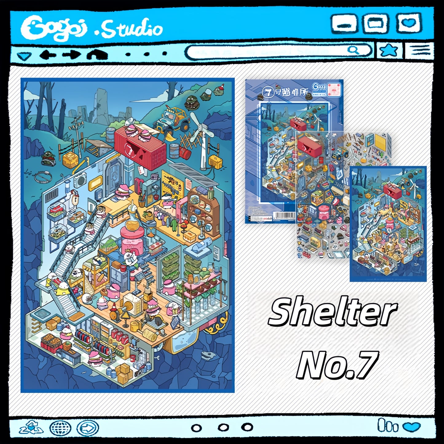 An Odyssey of Whimsy 3D Sticker | 6 Cute Miniature Scenes