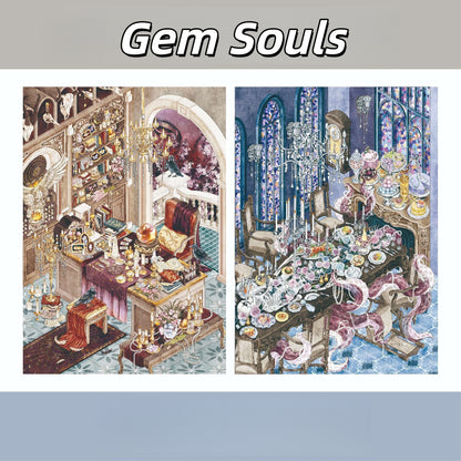 Gem Souls 3D Sticker | 2 Cute Miniature Scenes