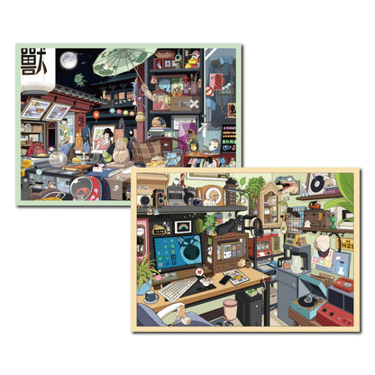 Micro Fear Series 3D Sticker | 2 Cute Miniature Scenes