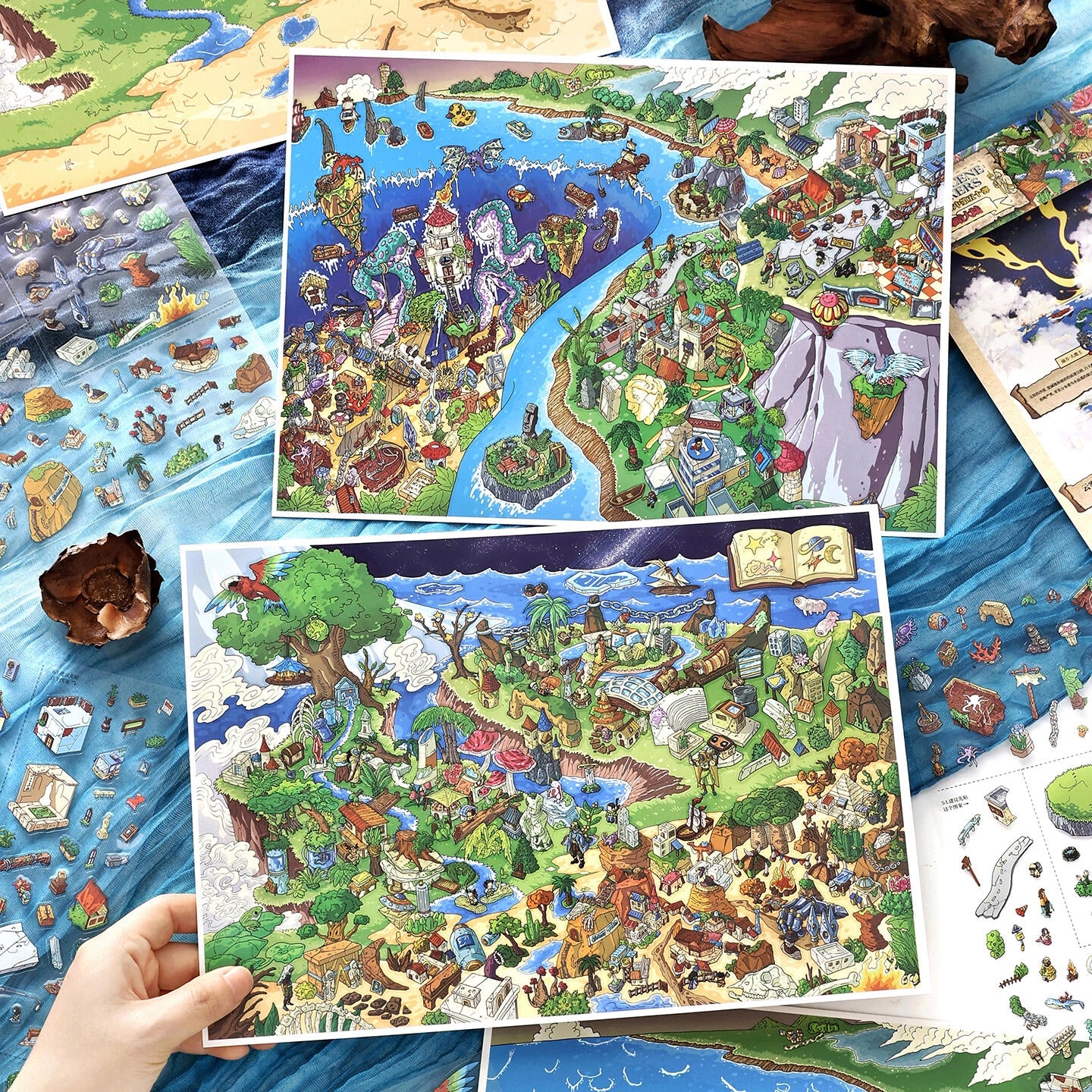 Realms of Wonder 3D Sticker | 2 Cute Miniature Scenes