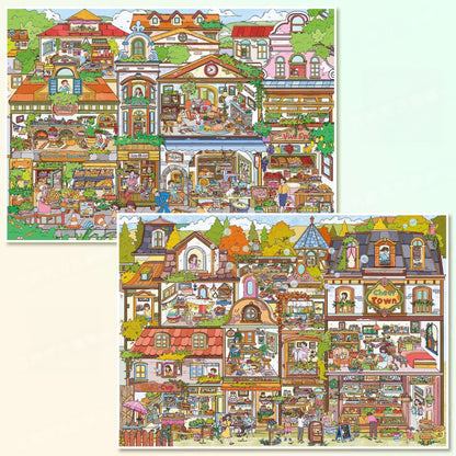 A Year in the Rental 3D Sticker | 2 Cute Miniature Scenes
