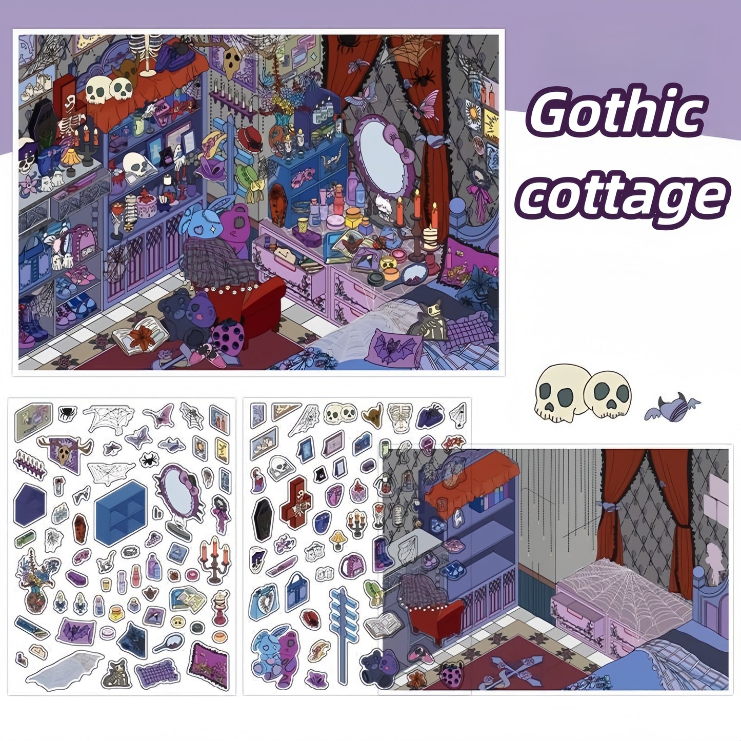 Dream Home 3D Sticker | 4 Cute Miniature Scenes