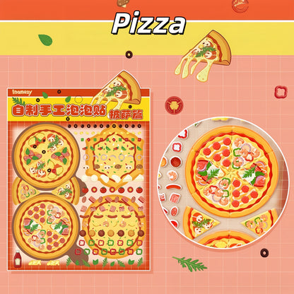 Snack Collection 3D Sticker | 4 Cute Miniature Scenes