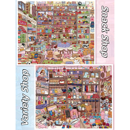 Little Shops 3D Sticker | 2 Cute Miniature Scenes