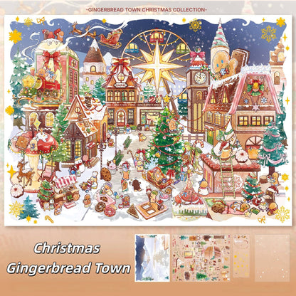 Christmas Gingerbread Town 3D Sticker