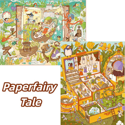 Paperfairy Tale 3D Sticker | 2 Cute Miniature Scenes