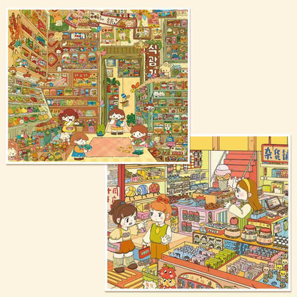 Little Shop 3D Sticker | 2 Cute Miniature Scenes