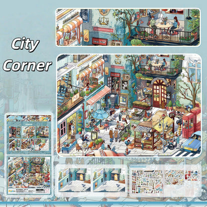 Country Spots 3D Sticker | 4 Cute Miniature Scenes