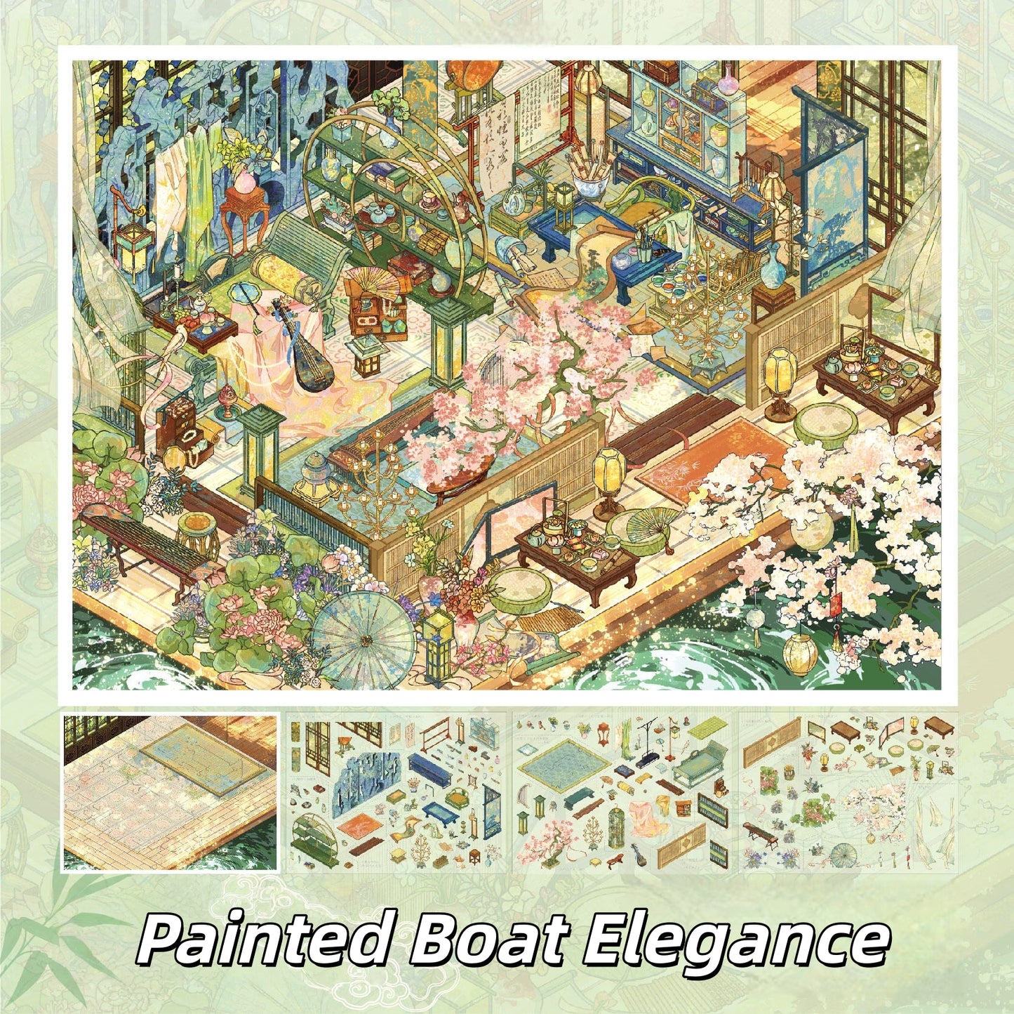 Timeless Spring 3D Sticker | 2 Cute Miniature Scenes