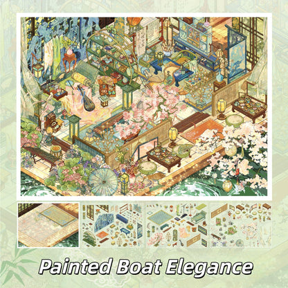 Timeless Spring 3D Sticker | 2 Cute Miniature Scenes