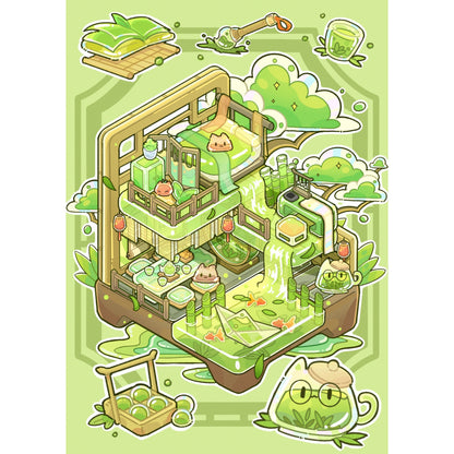 Jelly Cottage 3D Sticker | 3 Cute Miniature Scenes