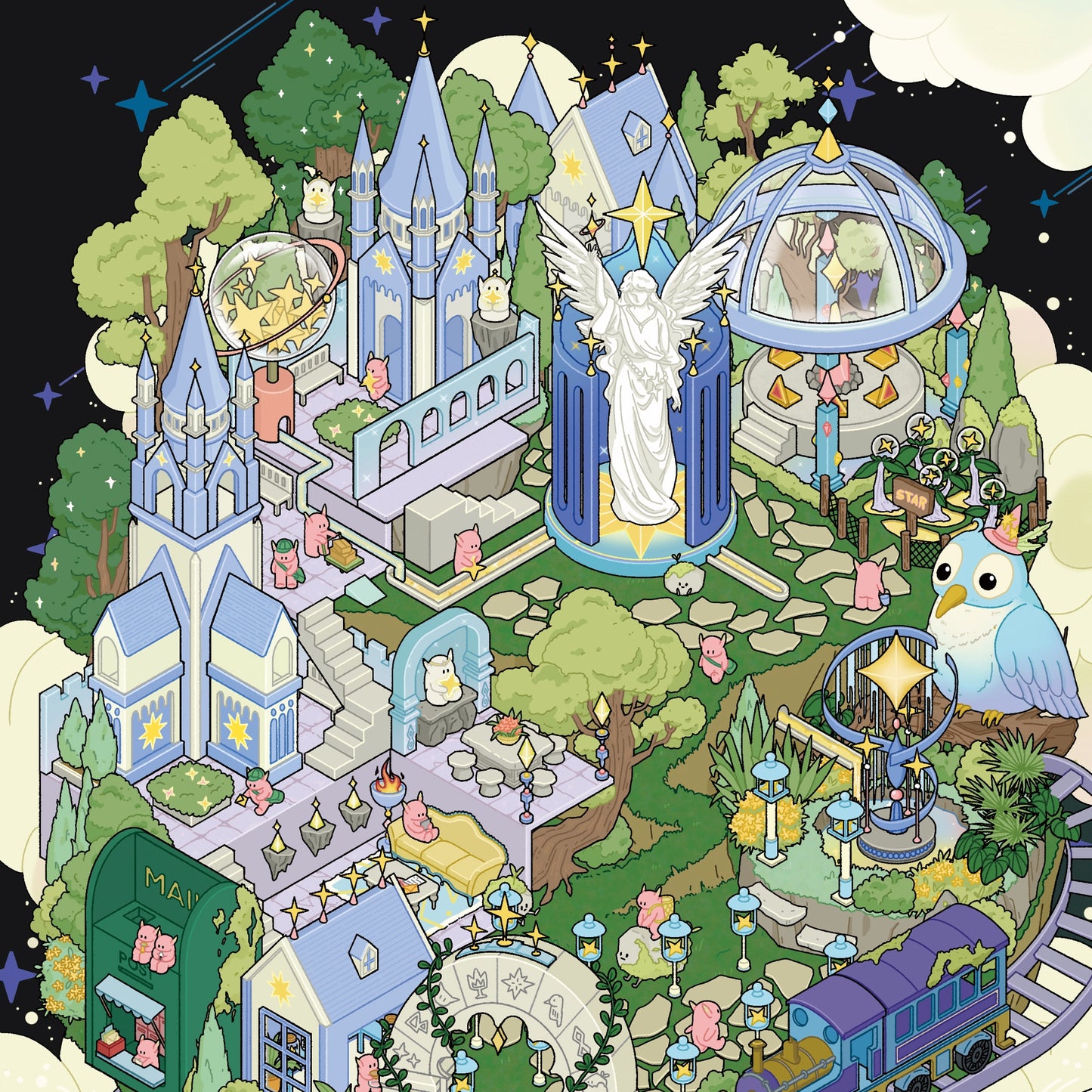 Dream Cottage 3D Sticker | 4 Cute Miniature Scenes