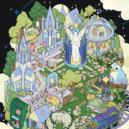 Dream Cottage 3D Sticker | 4 Cute Miniature Scenes