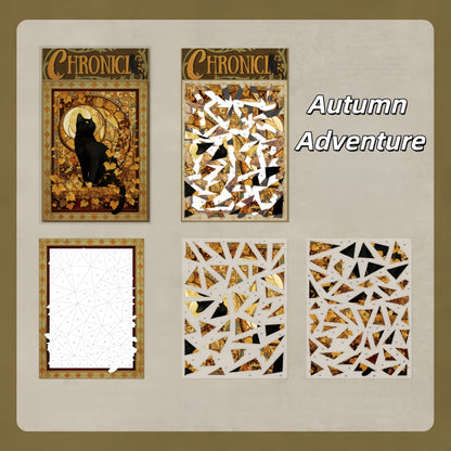 The Chronology of Cats 3D Sticker | 4 Cute Miniature Scenes