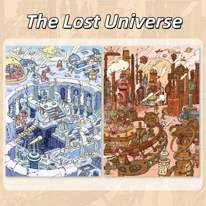 The Lost Universe 3D Sticker | 2 Cute Miniature Scenes