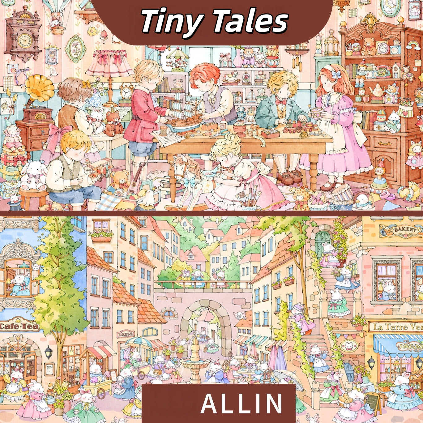Tiny Tales 3D Sticker | 2 Cute Miniature Scenes