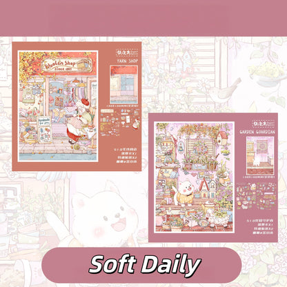 Soft Daily 3D Sticker | 2 Cute Miniature Scenes