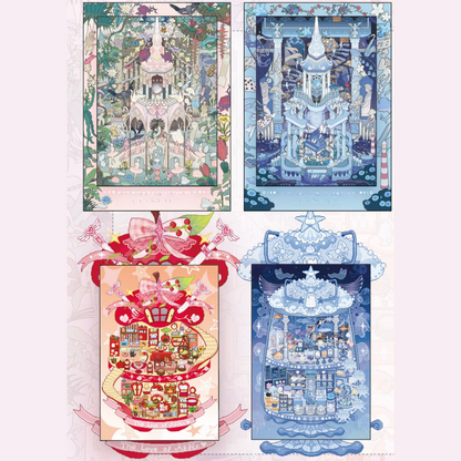 Dream House 3D Sticker | 4 Cute Miniature Scenes