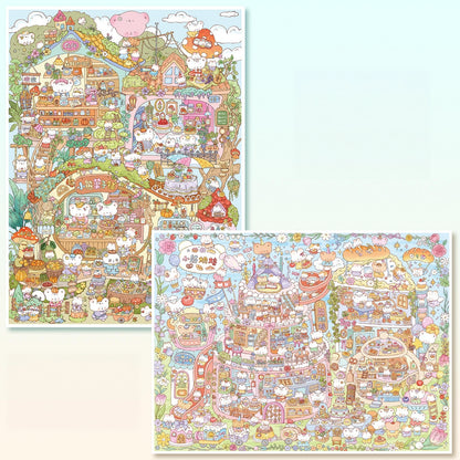 Bear‘s Tale 3D Sticker | 2 Cute Miniature Scenes