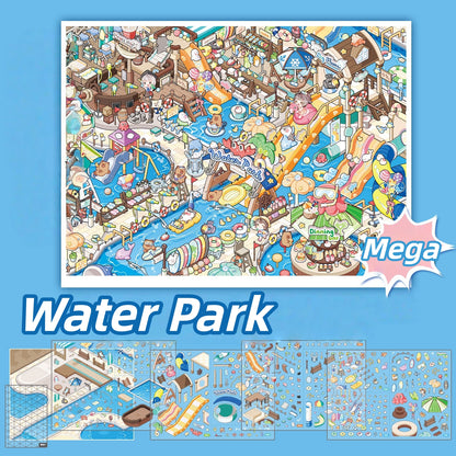 Streetscape 3D Sticker | 2 Cute Miniature Scenes