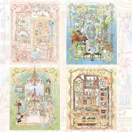 Lily‘s Room 3D Sticker | 4 Cute Miniature Scenes