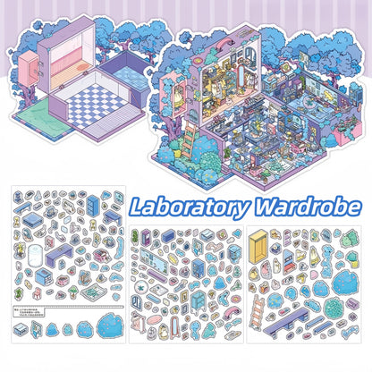 My Home 3D Sticker | 4 Cute Miniature Scenes