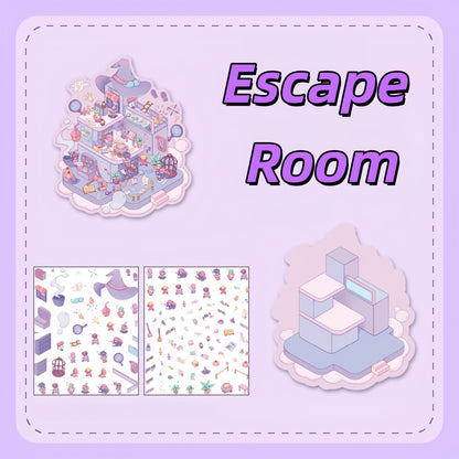 Little Shop 3D Sticker | 4 Cute Miniature Scenes