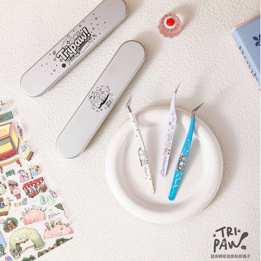 Cat-Themed Professional Sticker Tweezers