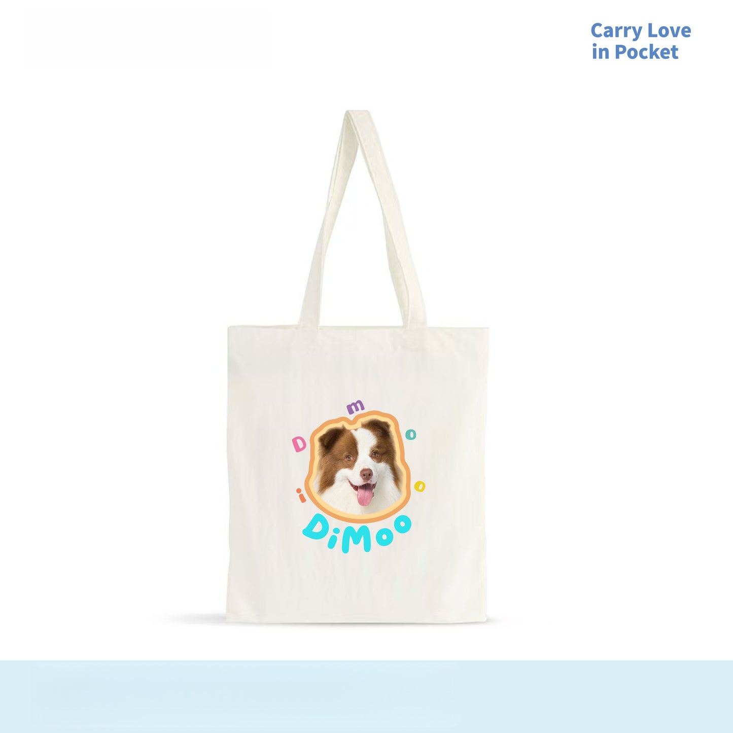 Custom Pet Photo Canvas Tote Bag