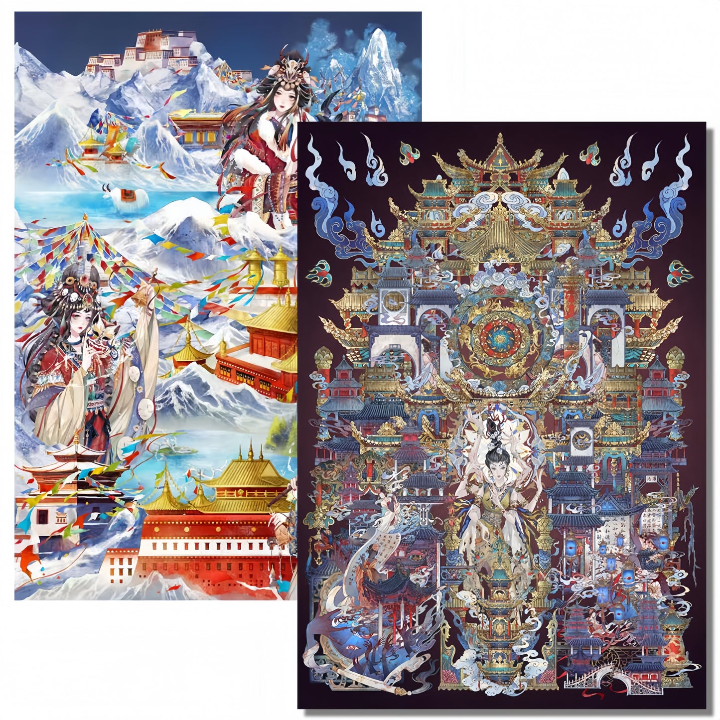 Buddha's Light 3D Sticker | 2 Cute Miniature Scenes