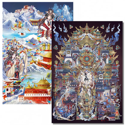 Buddha's Light 3D Sticker | 2 Cute Miniature Scenes