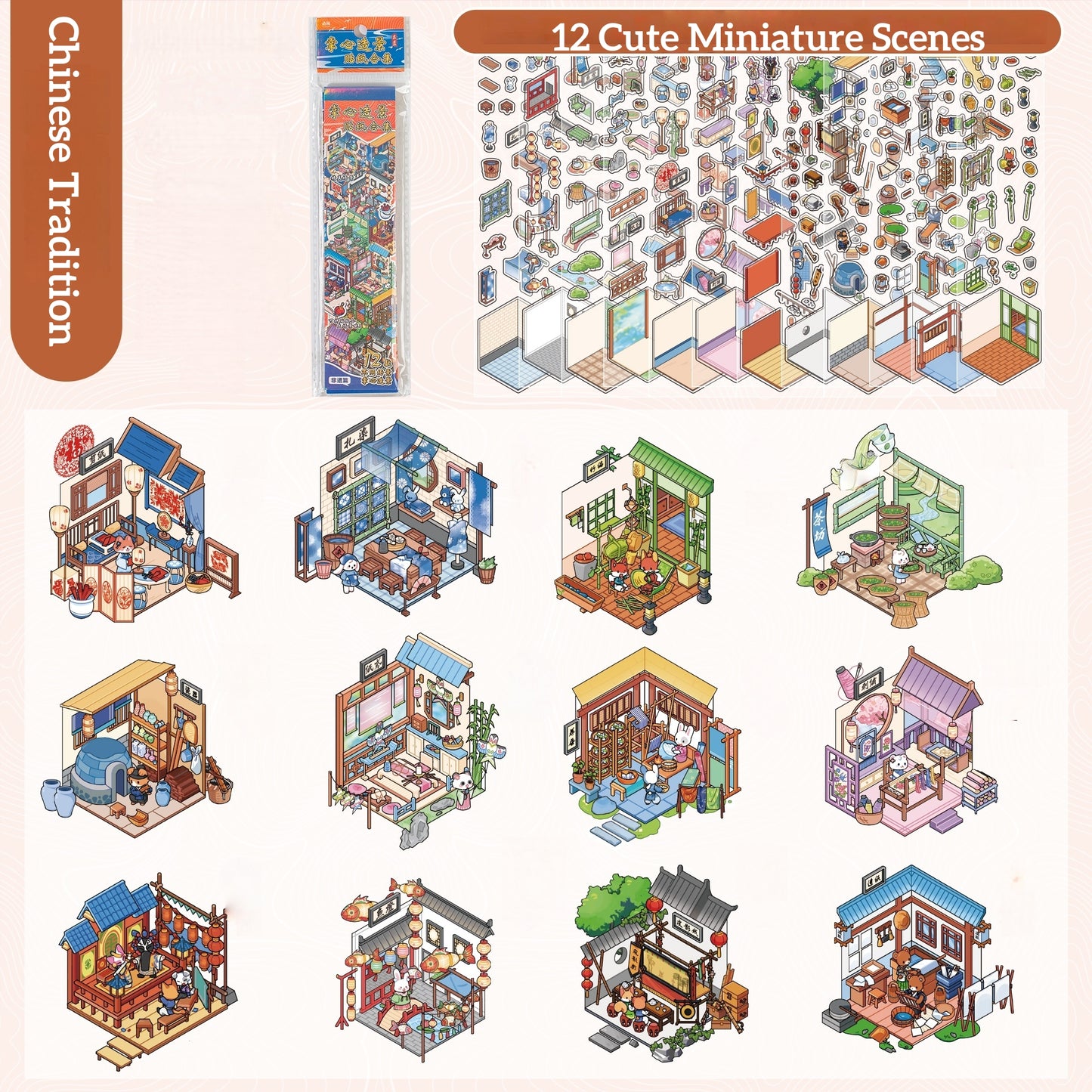 Simulation Management 3D Sticker Material Book