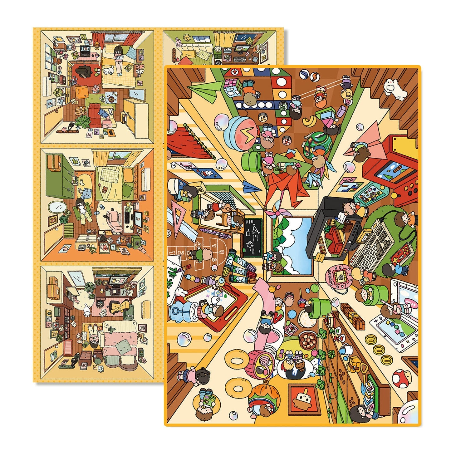 Treasured Memories 3D Sticker | 2 Cute Miniature Scenes