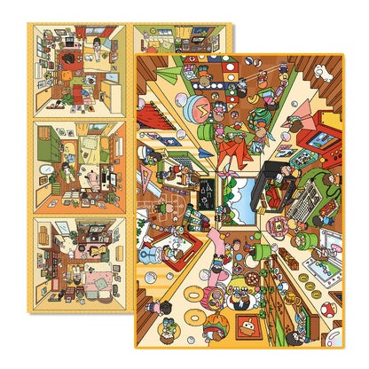 Treasured Memories 3D Sticker | 2 Cute Miniature Scenes
