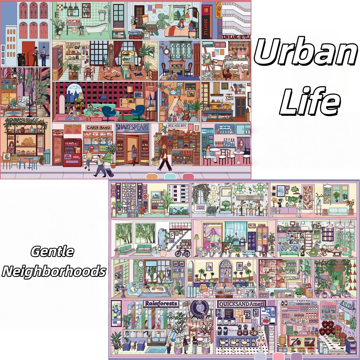 Paperfairy Tale 3D Sticker | 2 Cute Miniature Scenes