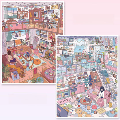 Soft Dreams 3D Sticker | 2 Cute Miniature Scenes
