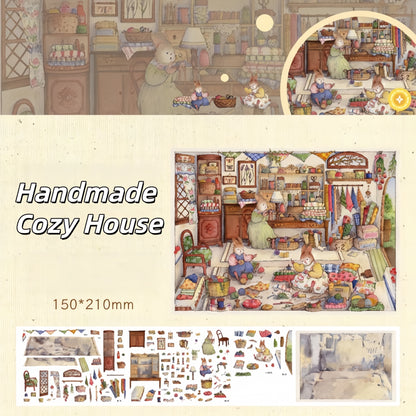 Warm Gatherings 3D Sticker | 4 Cute Miniature Scenes