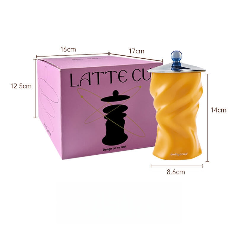Ruffled Skirt Ceramic Latte Cup