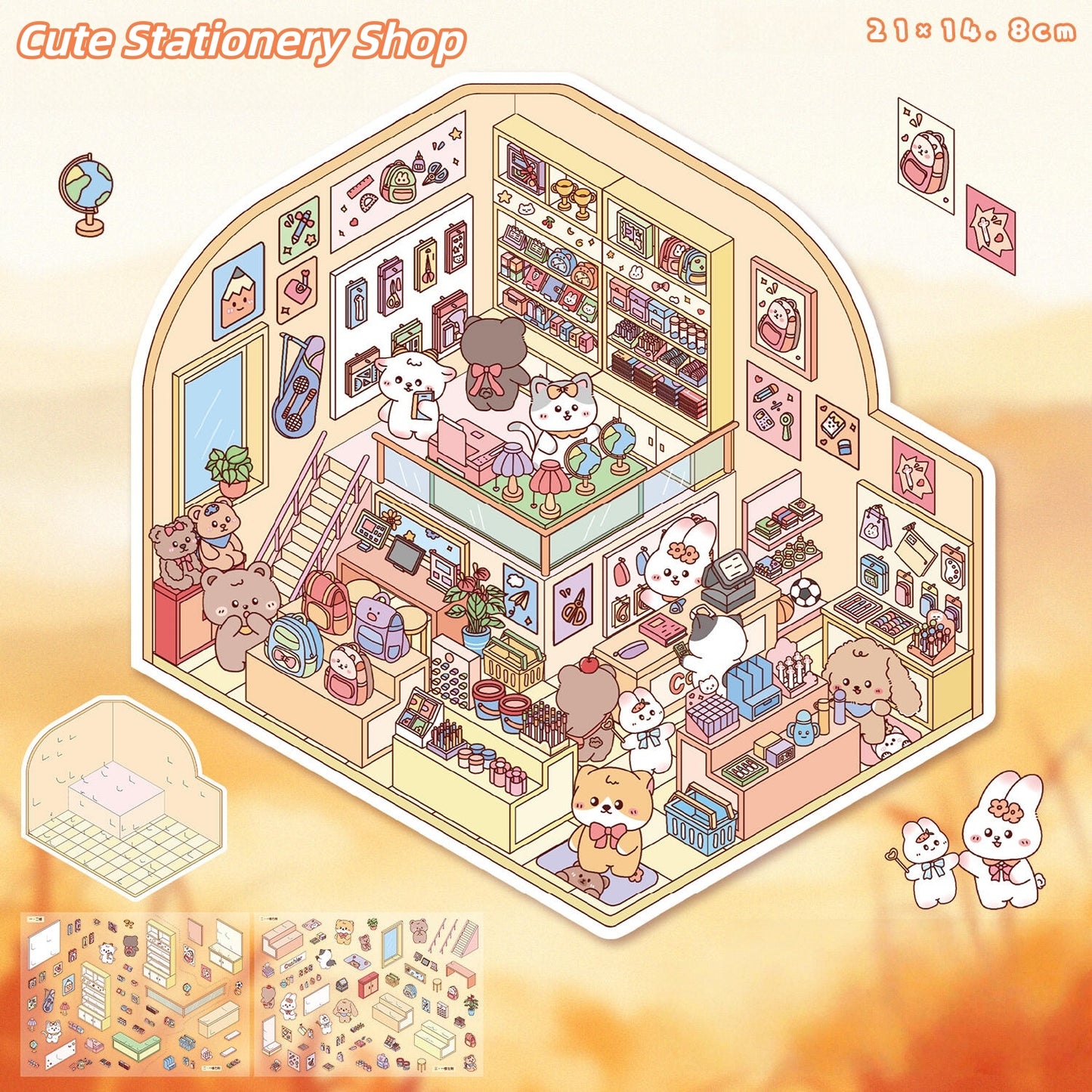 Little Joys 3D Sticker | 4 Cute Miniature Scenes