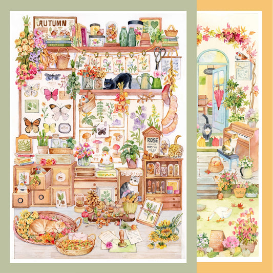 Leisure Time 3D Sticker | 2 Cute Miniature Scenes