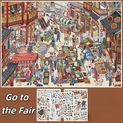 Town & Time 3D Sticker | 6 Cute Miniature Scenes