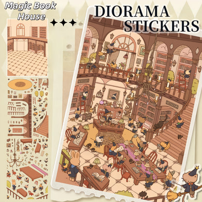 Maze Realms 3D Sticker | 3 Cute Miniature Scenes
