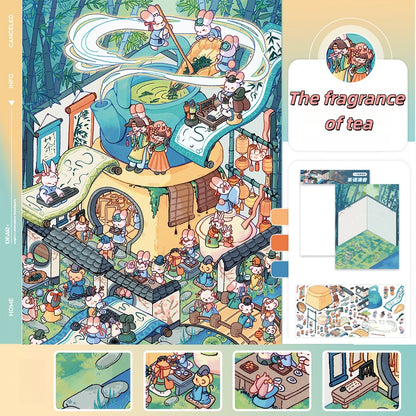 Paperfairy Tale 3D Sticker | 5 Cute Miniature Scenes