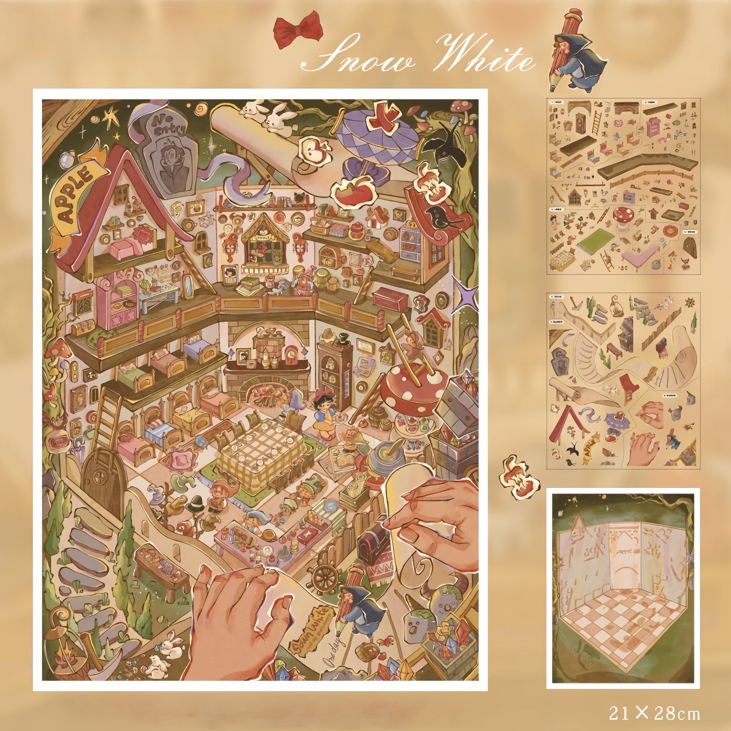 Fairytale 3D Sticker | 2 Cute Miniature Scenes